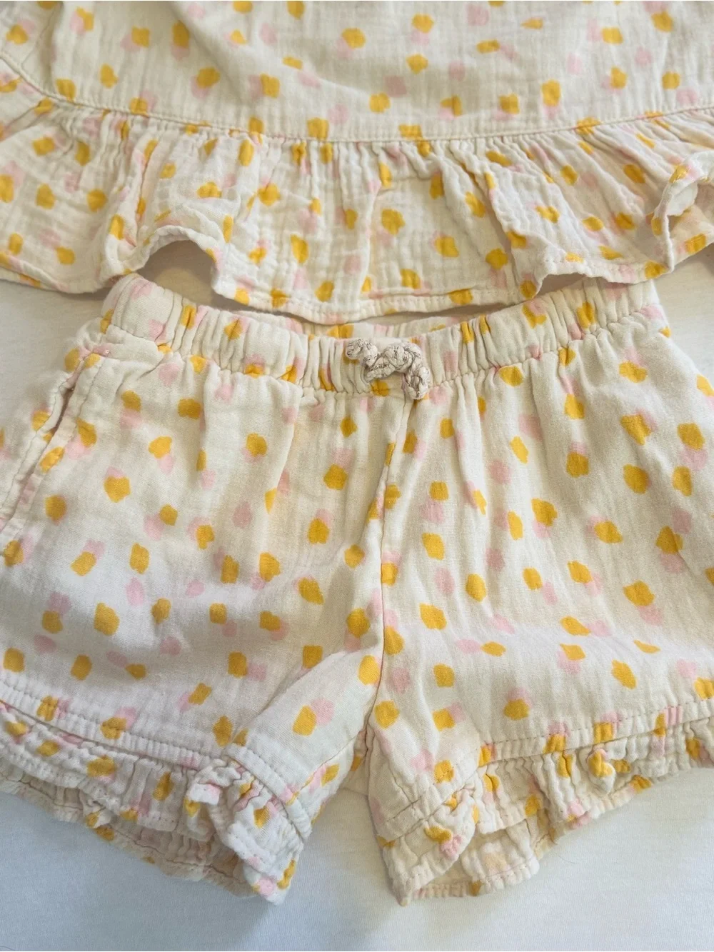 Cat & Jack  set with Yellow and Pink Dot Accents